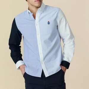 Rowing Blazers Paddington Oxford Color Block Button Down Blue Color Block
